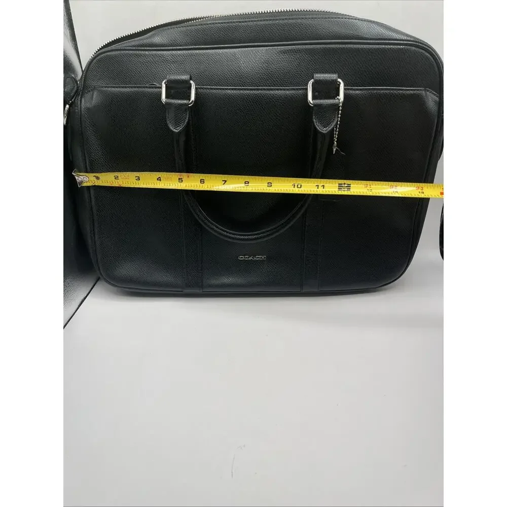 Coach Metropolitan Black Leather Briefcase Handbag Laptop Bag AS IS DAMAGED READ